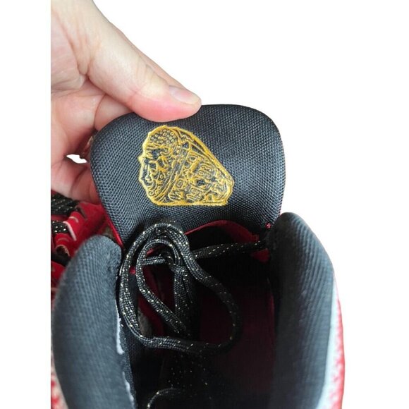 Nike Sneakers 5Y Red Air Jordan Lace Up Hi Top Athletic Basketball Sporty Active - Picture 10 of 16